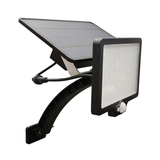 Dekor Lámpara Solar Para Jardín Led Con Sensor De Movimiento Negro 6 W Max. / 3.5 W 6.5 Volts, Luz Blanca MS-4706