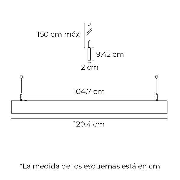 The Collection TL-1340 Lámpara Led Duplo De Suspender En Techo 40 W 100-277 V