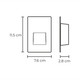 Illux ML-9904 Luminaria Led Costa Line Senda II De Empotrar En Muro 2 W 100-277 V ~ 2 700 K