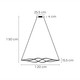 Dekor Lámpara LED de Suspender en Techo Satinado 30 W 120 V~ Mtc 2 700 K - 3 000 K - 4 000 K DL-2430.SMTC