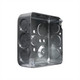 Con-X Caja de Conexión 4x4 Estándar Cuadrada Salidas Mixtas 1/2 y 3/4 Pulgada para Registro de Paso y Derivación Metálica Paquete 50 Piezas 700-01E1234x50