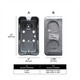 Con-X Paquete 50 Cajas Eléctricas de Conexión Rectangulares 4x2 con Salida de 3/4 para Interruptor, Contacto y Receptáculo 700-04E34x50