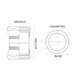 Con-X Paquete 100 Uniones para Tubo Conduit EMT 1 Pulgada 500-COPSC100x100