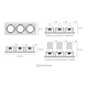 Illux Lámpara Cuadro De Empotrar En Techo Blanco Negro 3X50 W Max 127 V TH-4232