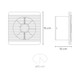 Illux Extractor De Aire Cuadrado 4" De Empotrar En Techo/Muro 12 W 110 V VT-1904