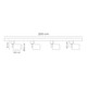Illux Kit De 2 Rieles De 1 Metro De Sobreponer En Techo Con 4 Lámparas Led Kanon Small 24 W 120 V TL-5150.RKT2