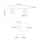 Illux Lámpara Soona S De Sobreponer En Techo 2X50 W Max 120 V TL-5152.CAN