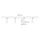 Illux Kit De 2 Rieles De 1 Metro De Sobreponer En Techo Con 4 Lámparas LED Kino 50 W 120 V~ TL-5155.RKT2