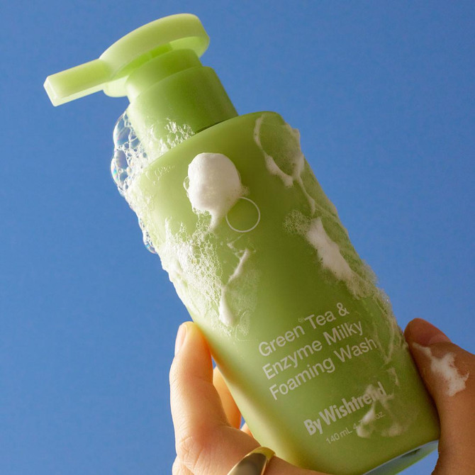  By Wishtrend Green Tea & Enzyme Milky Foaming Wash 140 ml 