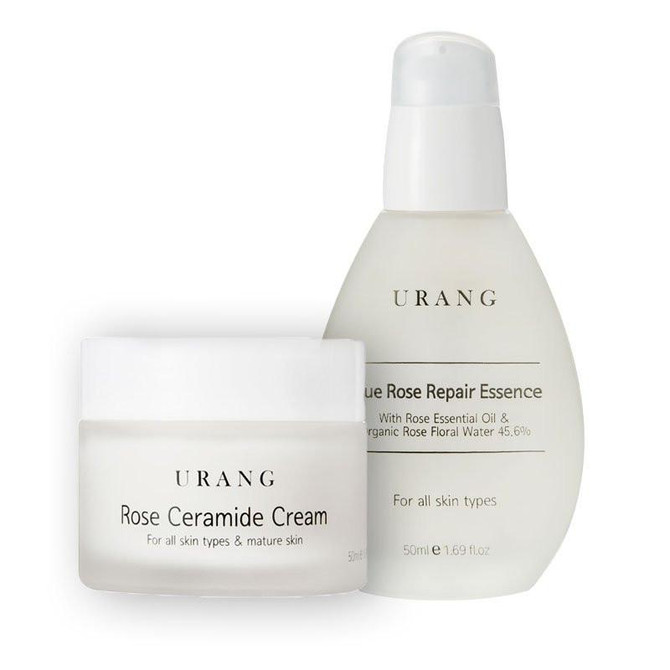  URANG Kiss from a rose: Urang True Rose Repair Essence (50ml) & Urang Rose Ceramide Cream (50ml) 