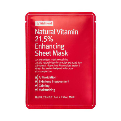 By Wishtrend Natural Vitamin 21.5% Enhancing Sheet Mask 23ml