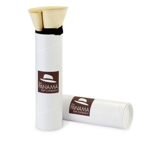White Panama Hat Tube for Folding Panamas (hat not included)