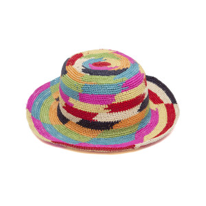 Ladies Rainbow Crochet Panama