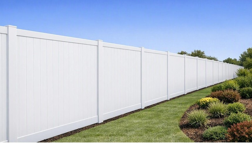 Eco Line White PVC 1800mm H Full Privacy Fencing