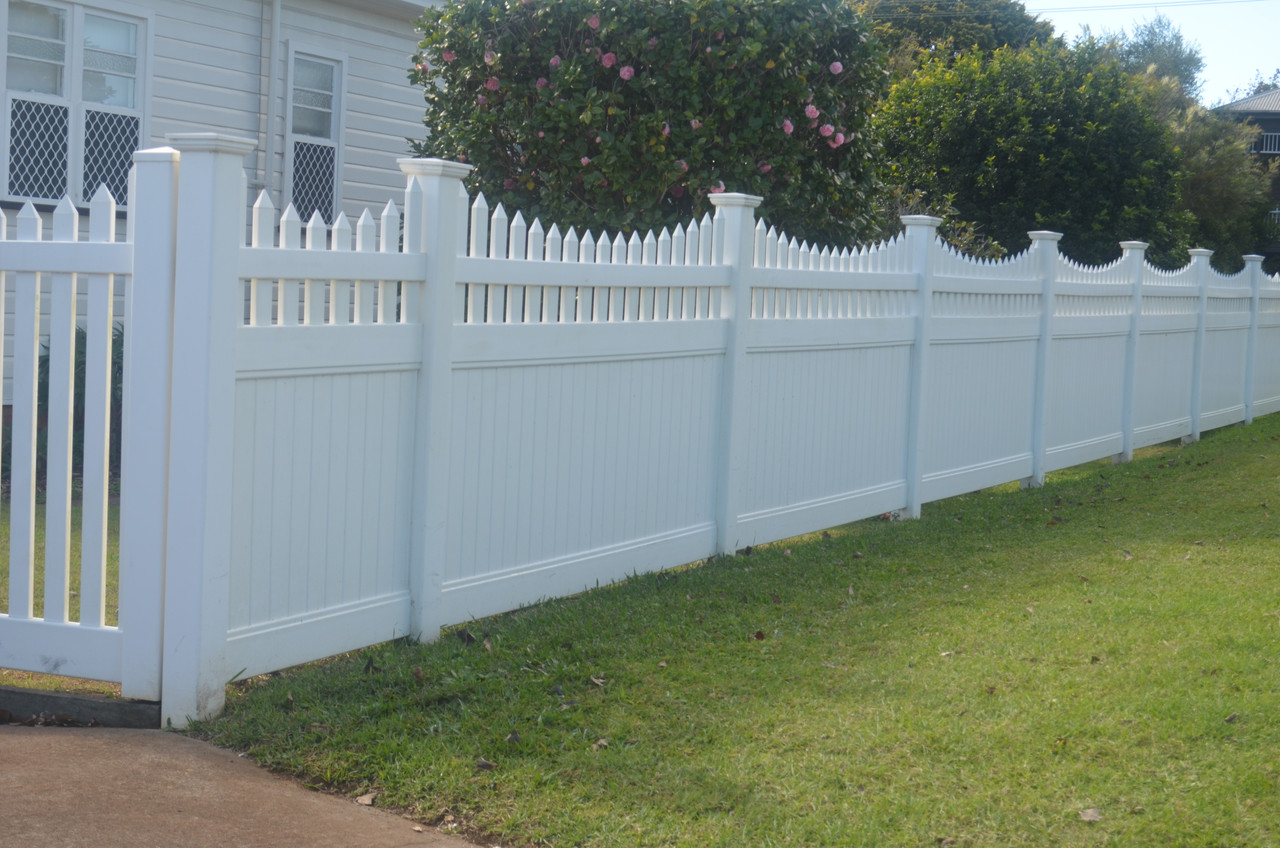 Premium White PVC 1500mm H Semi Privacy Fencing