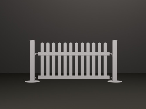 1000mm high white PVC Temporary picket  panel fencing