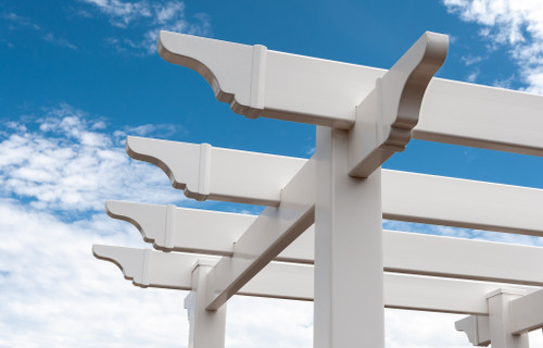 White PVC 4 post Arbor