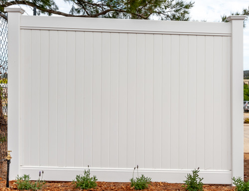 1800mm high White PVC Full Privacy Moonie Style Panel