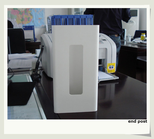 White PVC End post and New England cap to suit 1200mm high picket panel fencing
