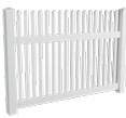 1200mm high White PVC Shelly Style Square Picket 1.8mt gate