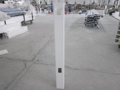 White PVC 1800mm high Semi Privacy Darling Style End Post and Cap