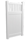 1800mm High White PVC Picket Top Darling Style Privacy 1mt gate