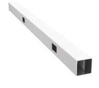 White PVC Gate End post and cap to suit 1800mm high Darling picket panel fencing.