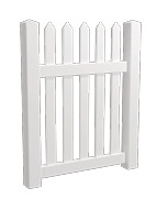 1200mm high White PVC Cabarita Style Picket 1mt gate