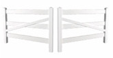 Eco Line White PVC  3-Rail 1.8mt Gate - Pair
