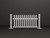 1000mm high white PVC Temporary picket  panel fencing