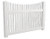 1200mm high White PVC Snapper Style Square Picket 1.8mt gate