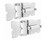 Pair of White Stainless steel Adjustable hinges