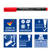 STAEDTLER Lumocolor permanent pen 318 features — DRY SAFE, waterproof, refillable, Made in Germany