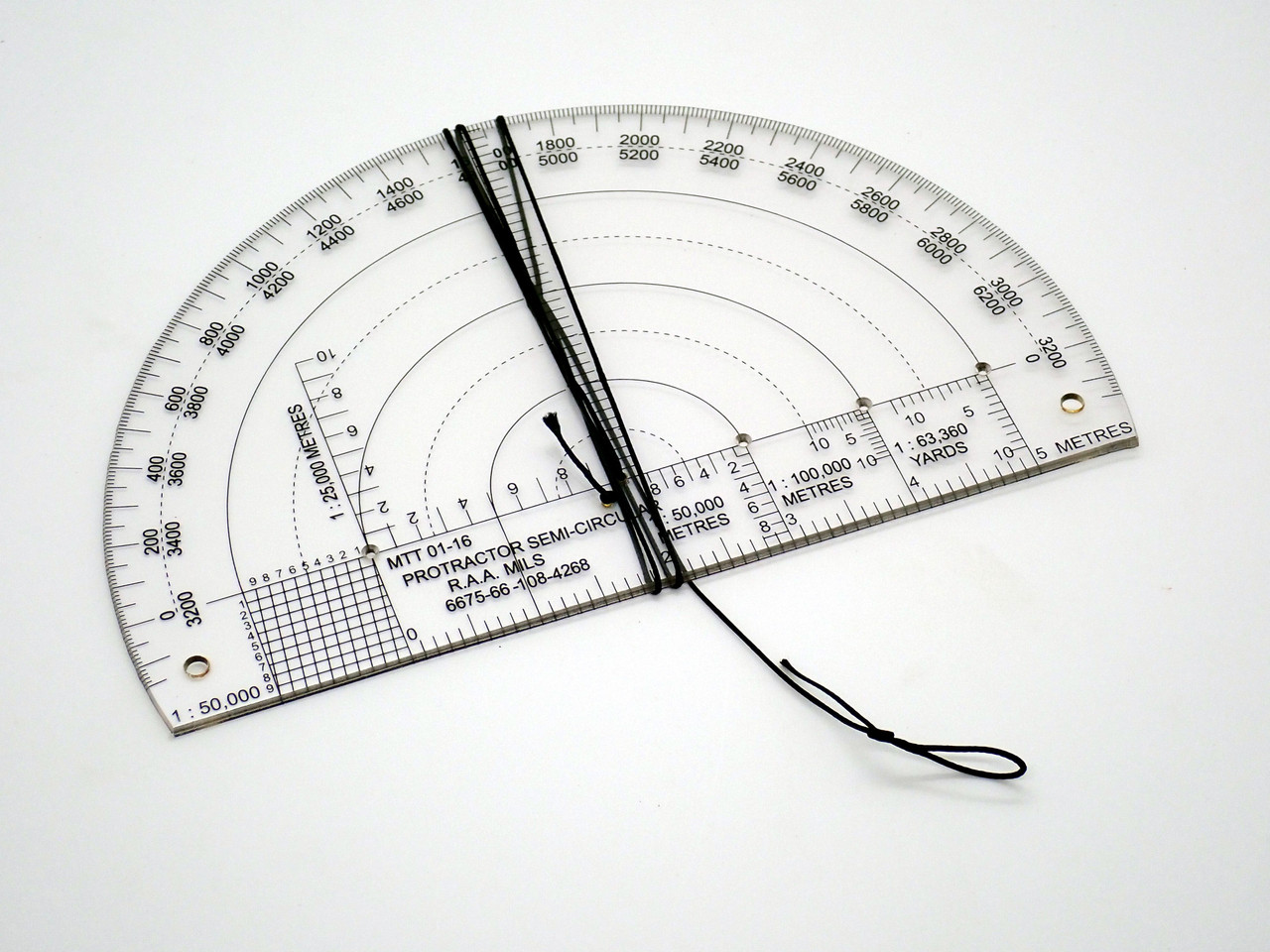 Protractor, Semi Circular, R.A.A., Mils. NSN 6675661084268
