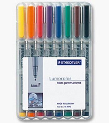 Water Soluble Fine (0.6mm) Pack of 8