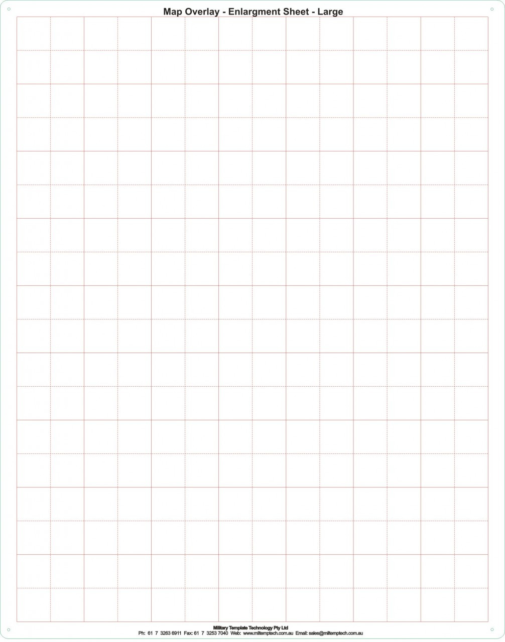 Map Enlargement Overlay Large 300 x 380 mm Map Enlargement Overlay Large 300 x 380 mm