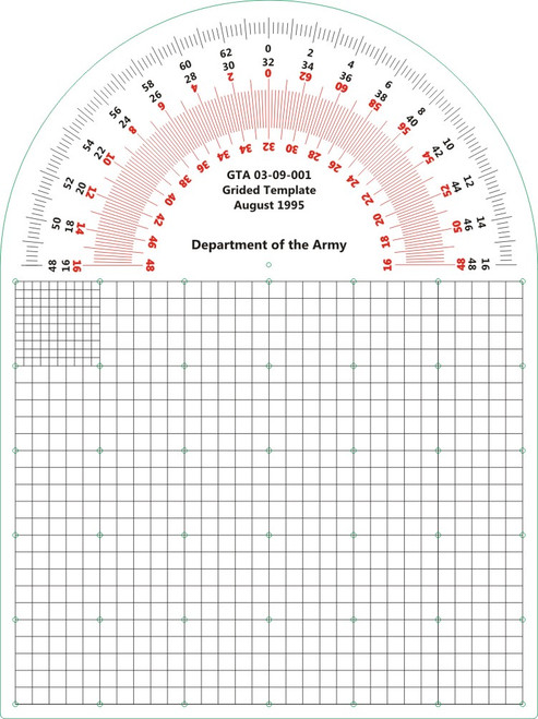 Military Protractor - Army Mills RA MOD Pathfinder Romer Cadets Mils  Protracter