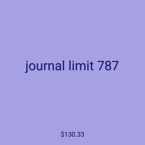 journal limit 787