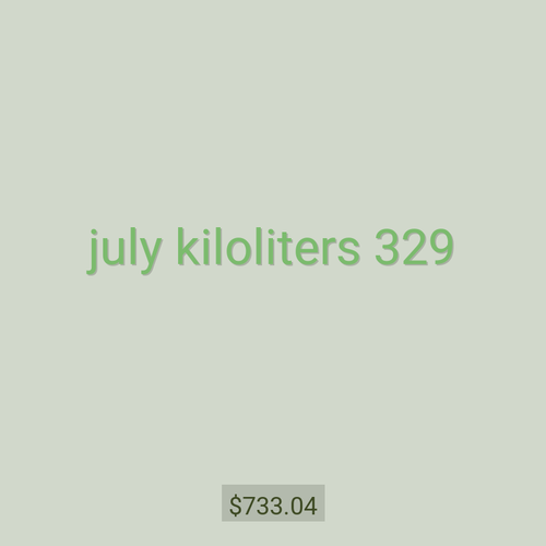 july kiloliters 329