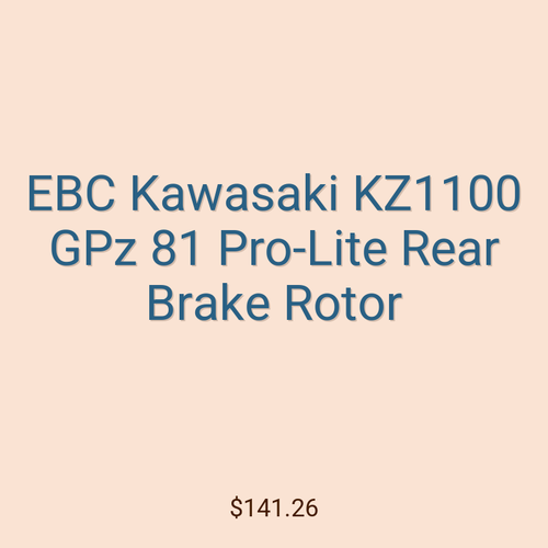 EBC Kawasaki KZ1100 GPz 81 Pro-Lite Rear Brake Rotor