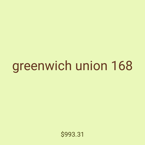 greenwich union 168