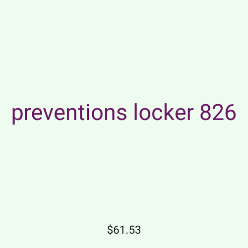 preventions locker 826