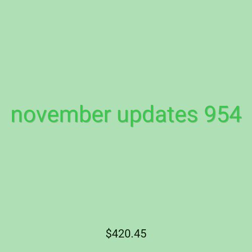 november updates 954