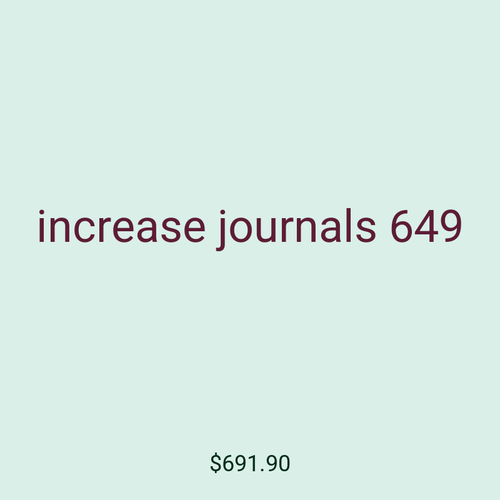 increase journals 649