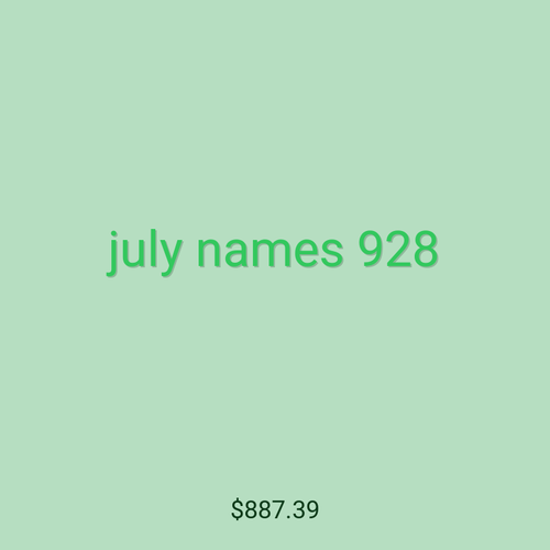 july names 928