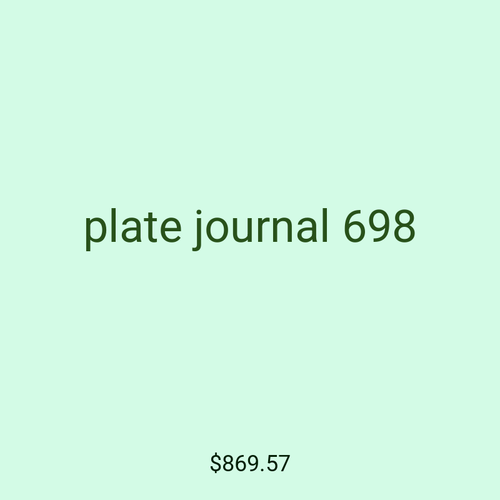 plate journal 698