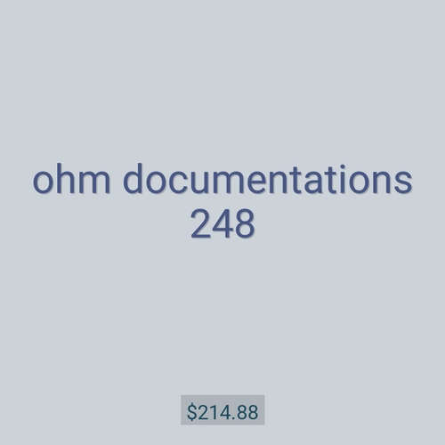 ohm documentations 248