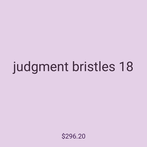 judgment bristles 18