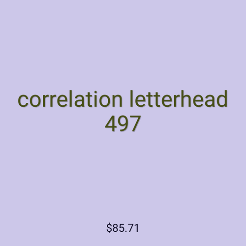 correlation letterhead 497