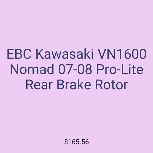 EBC Kawasaki VN1600 Nomad 07-08 Pro-Lite Rear Brake Rotor